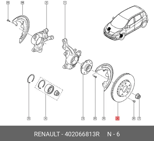 Тормозной диск RENAULT 402066813R