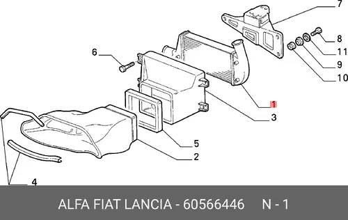 Интеркулер ALFA ROMEO 60566446