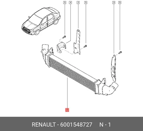 Интеркулер RENAULT 6001548727