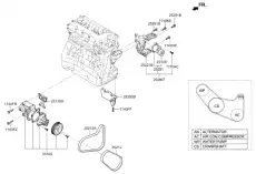 помпа!\ Hyundai i20/i30/i40 1.4/1.6 07> 251002B700 MOBIS