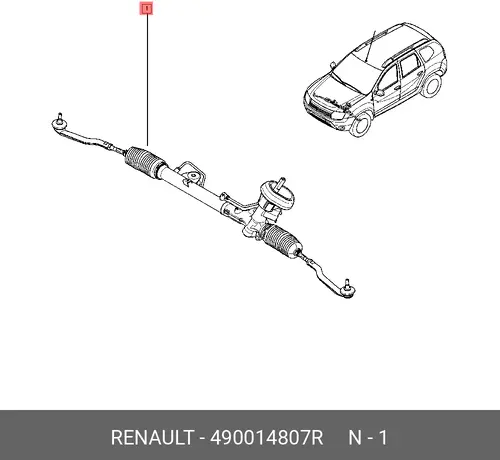 Рулевая рейка RENAULT 490014807R