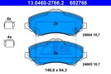 Тормозные колодки дисковые ATE 13.0460-2766.2