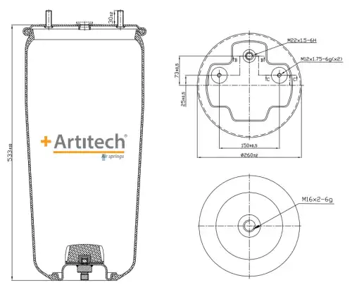 Пневмоподушка ARTITECH A4941S