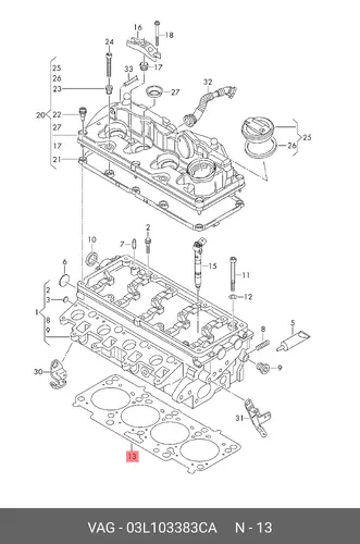 ПРОКЛАДКА 03L103383CA VAG