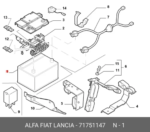 Аккумулятор ALFA ROMEO 71751147