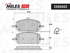 Тормозные колодки дисковые MILES E500422