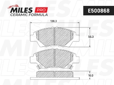 Тормозные колодки дисковые MILES E500868