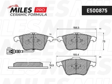 Тормозные колодки дисковые MILES E500875