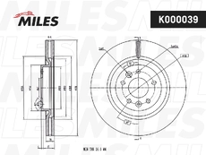 Тормозной диск MILES K000039