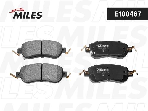 Тормозные колодки дисковые MILES E100467
