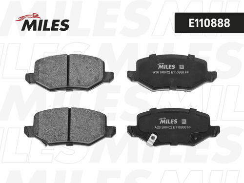Тормозные колодки дисковые MILES E110888