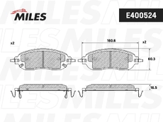 Колодки тормозные E400524 MILES