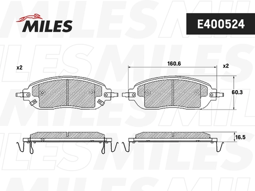 Колодки тормозные E400524 MILES