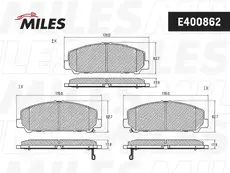 Тормозные колодки дисковые MILES E400862