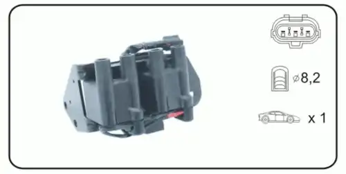Катушка зажигания JANMOR JM5164