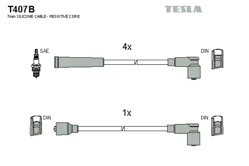 ПРОВОДА В/В К-Т T407B TESLA