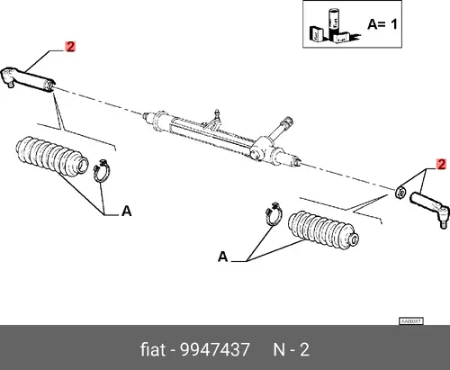 Рулевой наконечник ALFA ROMEO 9947437