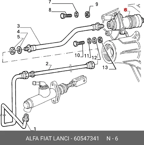 Цилиндр сцепления ALFA ROMEO 60547341