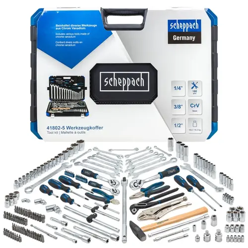 Набор инструментов 180пр. 1/4''3/8''1/2'' SCH418025 SCHEPPACH