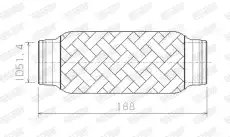 Гофра глушителя WALKER 05320 L= d=