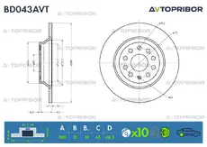 Тормозной диск AVTOPRIBOR BD043AVT