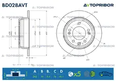 Тормозной диск AVTOPRIBOR BD028AVT