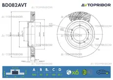Тормозной диск AVTOPRIBOR BD082AVT