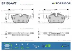 Тормозные колодки дисковые AVTOPRIBOR BP106AVT