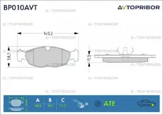 Тормозные колодки дисковые AVTOPRIBOR BP010AVT