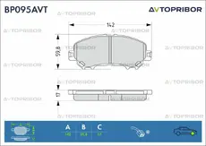 Тормозные колодки дисковые AVTOPRIBOR BP095AVT