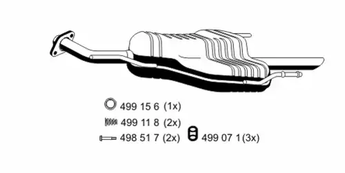 глушитель задняя часть Opel 053 06 8 ERNST