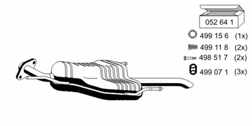 глушитель задняя часть Opel 053 08 2 ERNST
