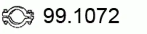 Хомут глушителя 99. 1072 ASSO