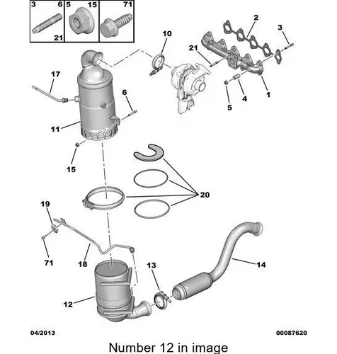 катализатор глушителя VW 1740 37 PSA