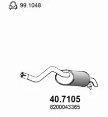 ГЛ.ЗД.Ч. RENAULT CLIO II 1.4/1.6-16V 00-09 40. 7105 ASSO