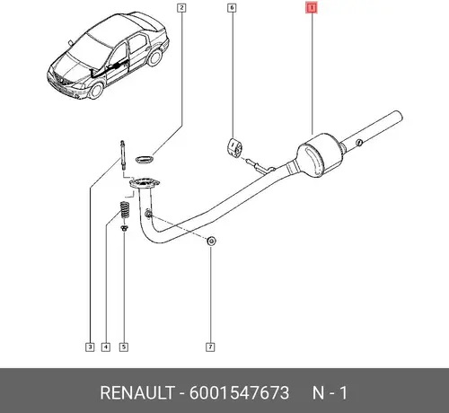 КАТАЛИЗАТОР 6001 547 673 RENAULT