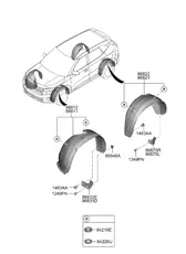 86842Q5000 Брызговик задний правый HYUNDAI / KIA