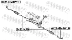 Рулевой наконечник FEBEST 0421-GM4WLH