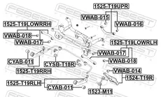 Рычаг подвески FEBEST 1525-T19RRH