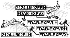 Рычаг подвески FEBEST 2124-U502FRH передняя ось справа