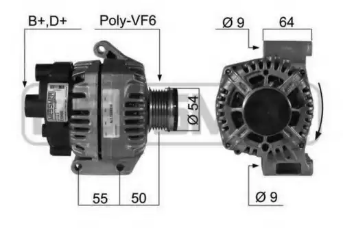 шкив генератора Fiat 210466 MESSMER
