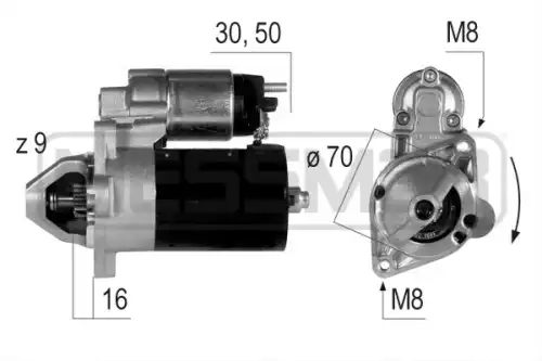 бендикс стартера без шестерни MB 220214 MESSMER