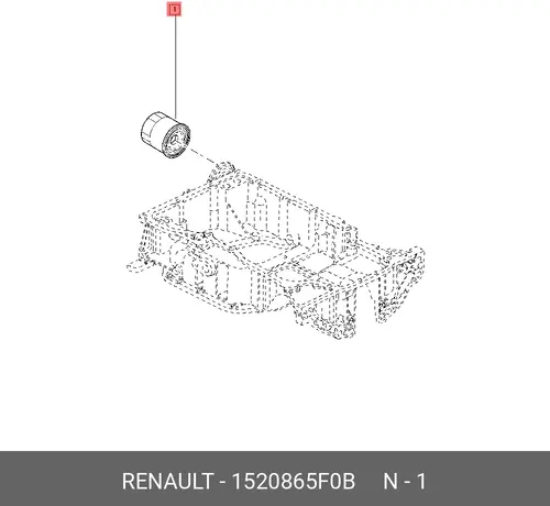 Фильтр масляный RENAULT 1520865F0B