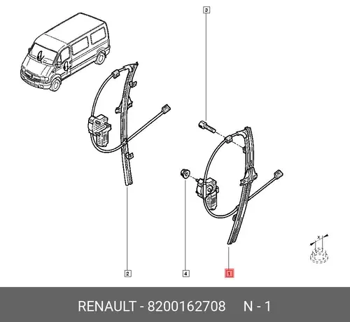 Стеклоподъемник RENAULT 8200162708