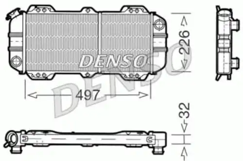 Радиатор системы охлаждения двигателя DENSO DRM10030