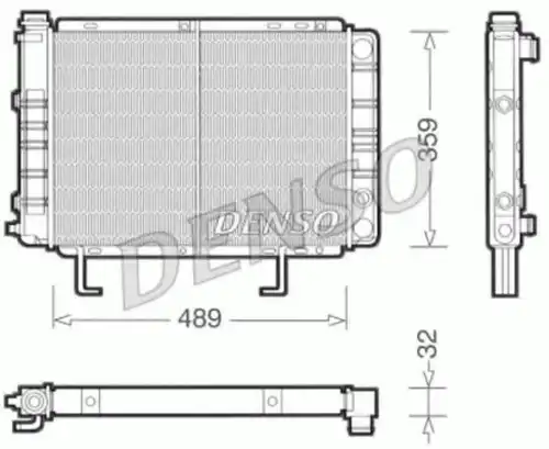 Радиатор системы охлаждения двигателя DENSO DRM21070