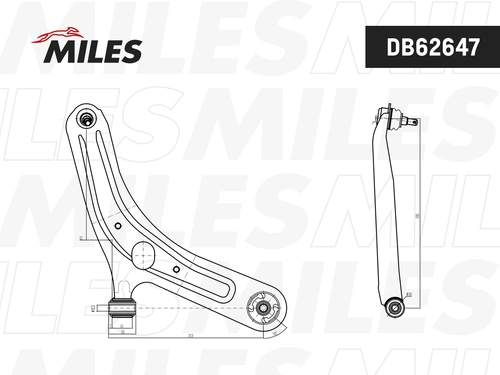 Рычаг подвески MILES DB62647