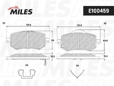 Тормозные колодки дисковые MILES E100459