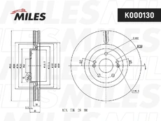 Тормозной диск MILES K000130