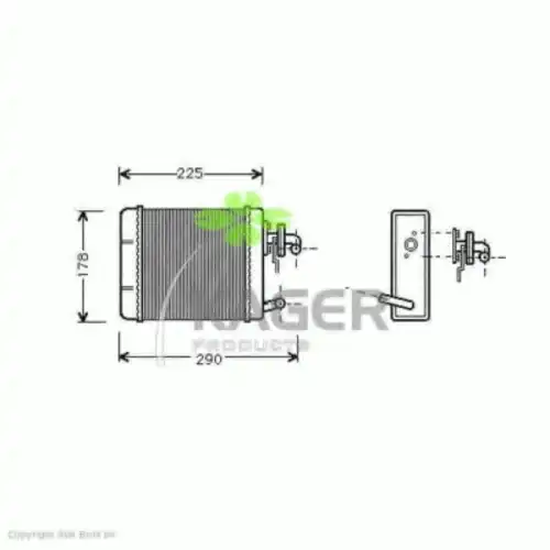 Радиатор печки KAGER 32-0046